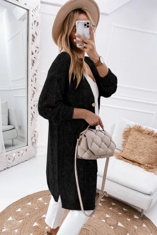 Oversized Button Cardigan