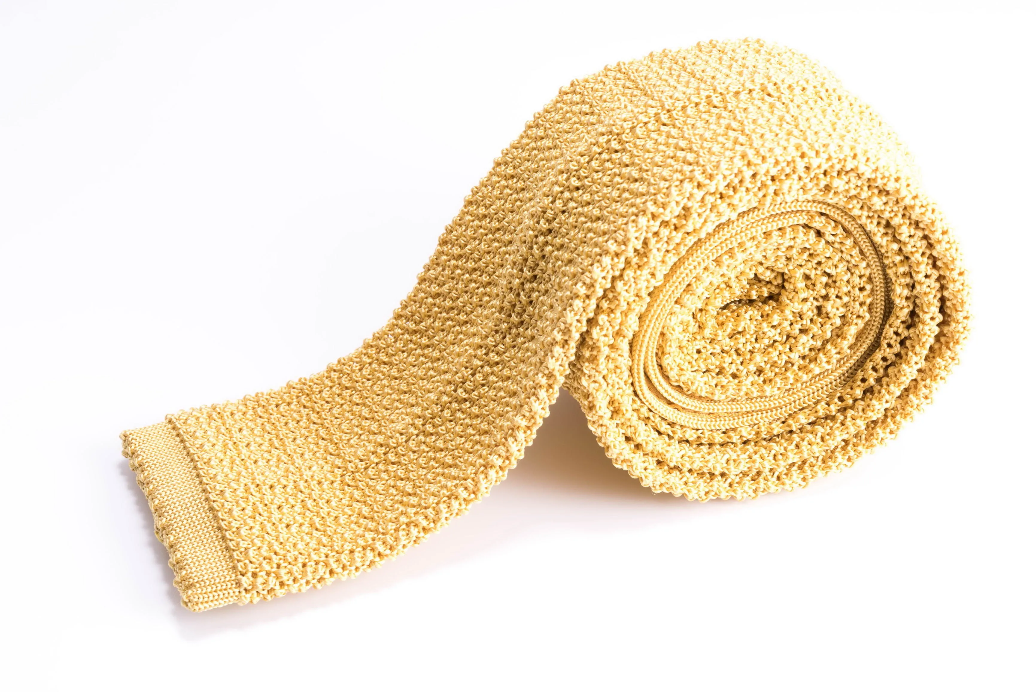 Pale Yellow Silk Knit Tie