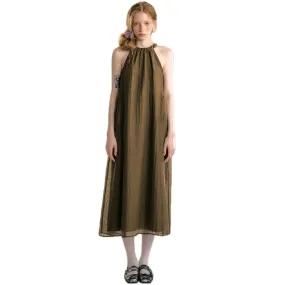 Pleated Halterneck Dress