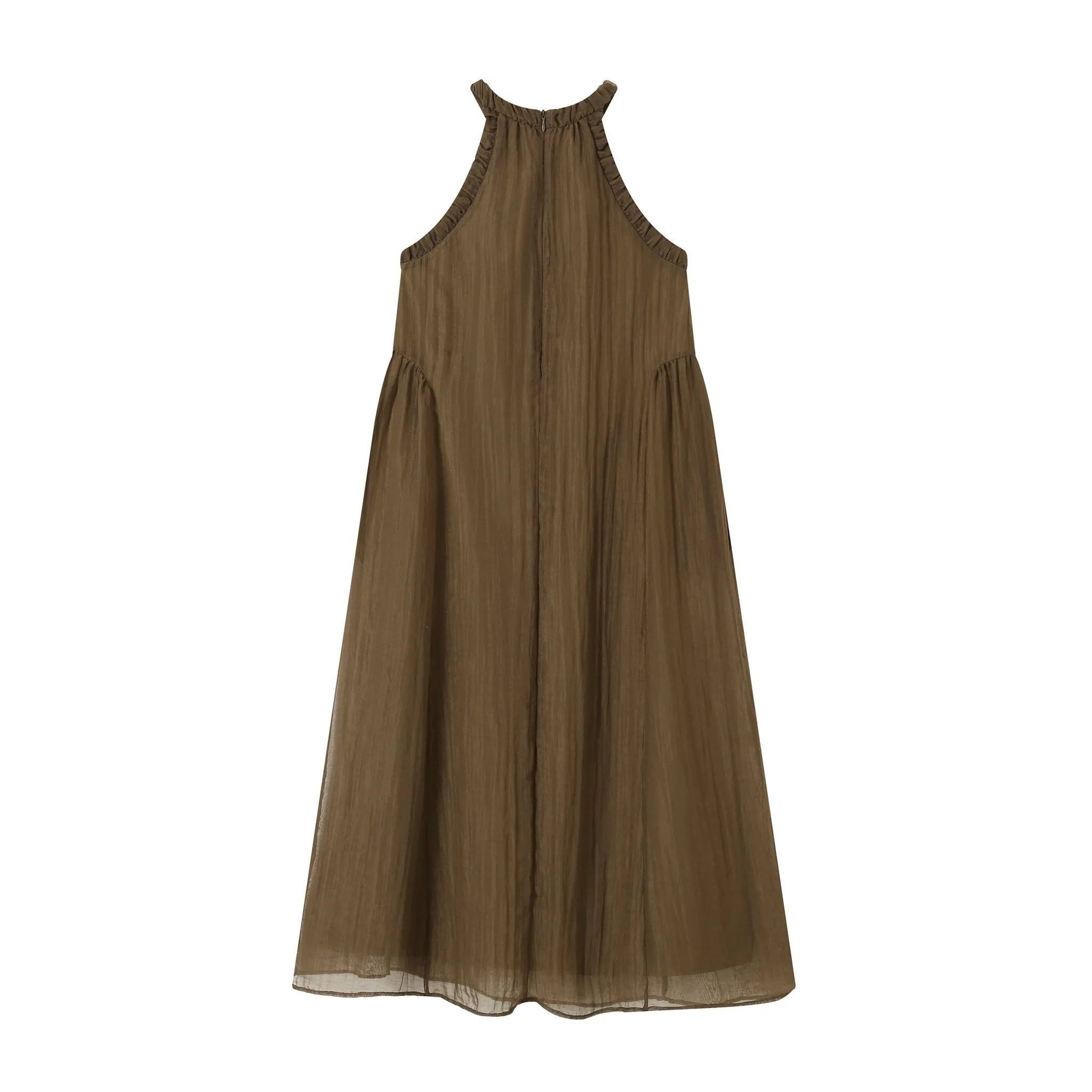 Pleated Halterneck Dress