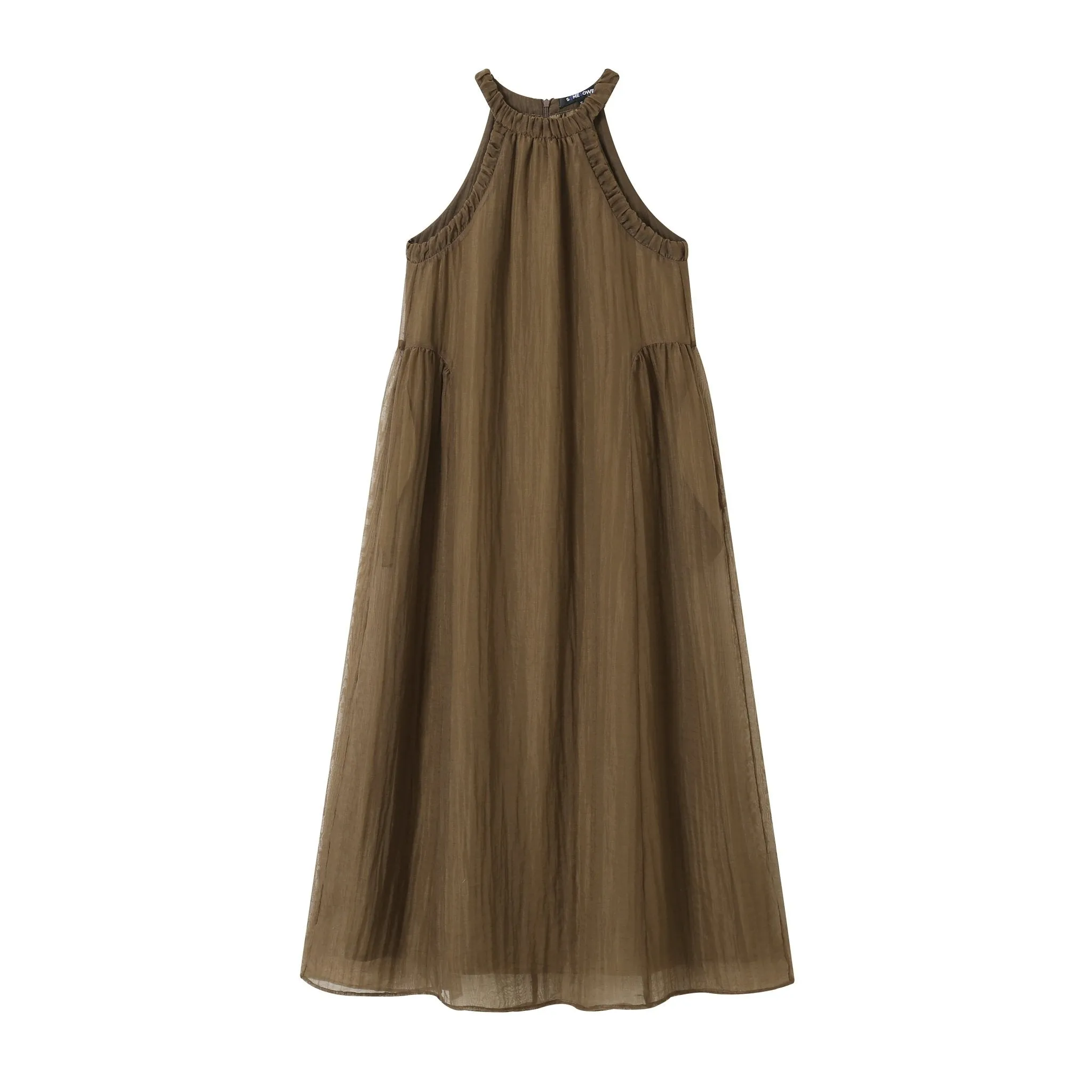 Pleated Halterneck Dress