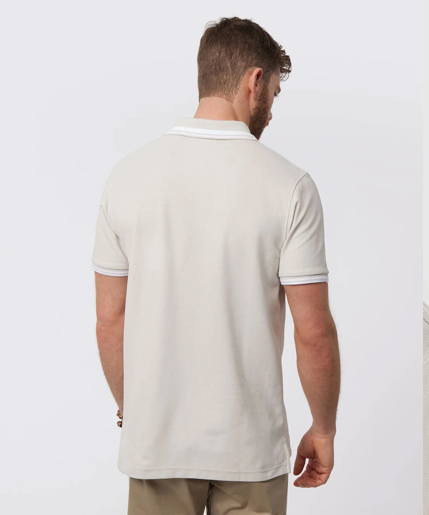 Psycho Bunny Kingwood Pique Polo - Natural Linen