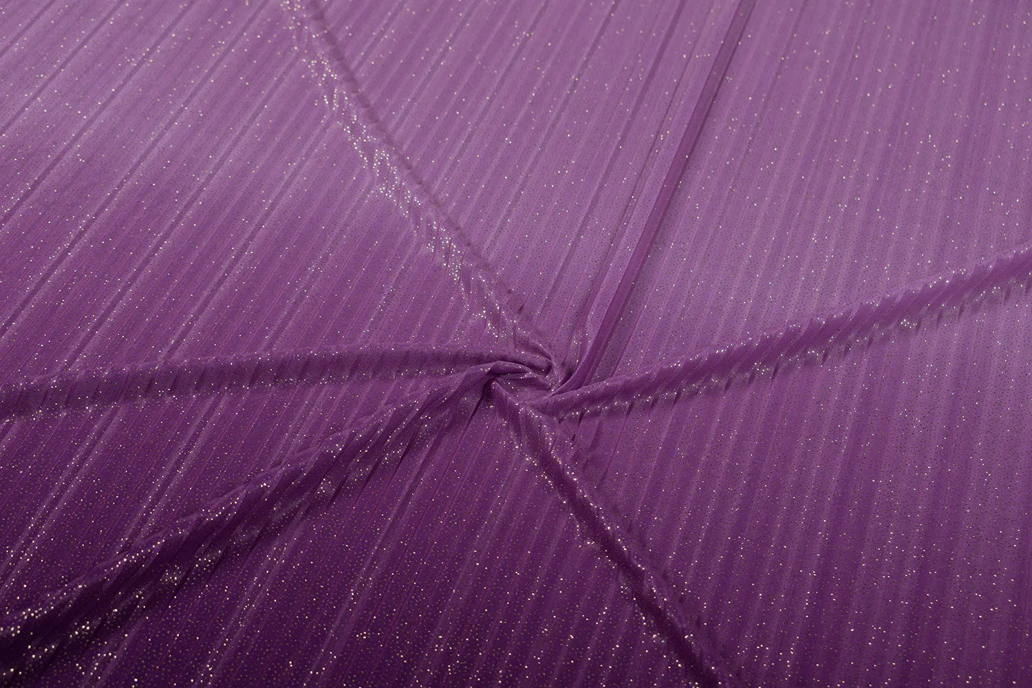 Purple & Light Purple Double Shade Glitter Pleated Knit Fabric