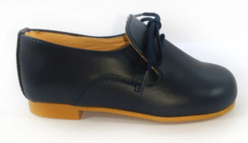 Shawn & Jeffery Navy Classic Leather Loafer Smoking Shoe