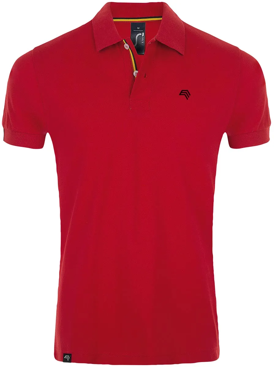 SLS 0576 ― Kontraststreifen Polo Shirt Patriot [3XL]