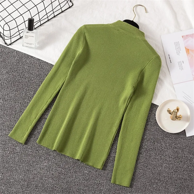 Soft Sweater Women Winter Turtleneck Long Sleeve