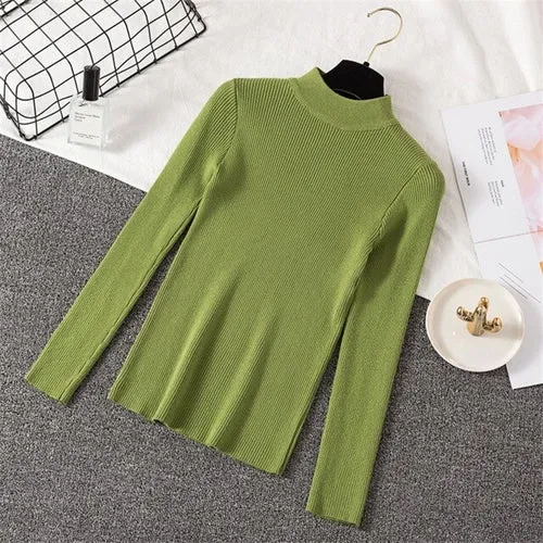 Soft Sweater Women Winter Turtleneck Long Sleeve