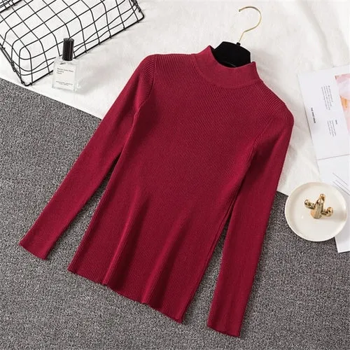 Soft Sweater Women Winter Turtleneck Long Sleeve