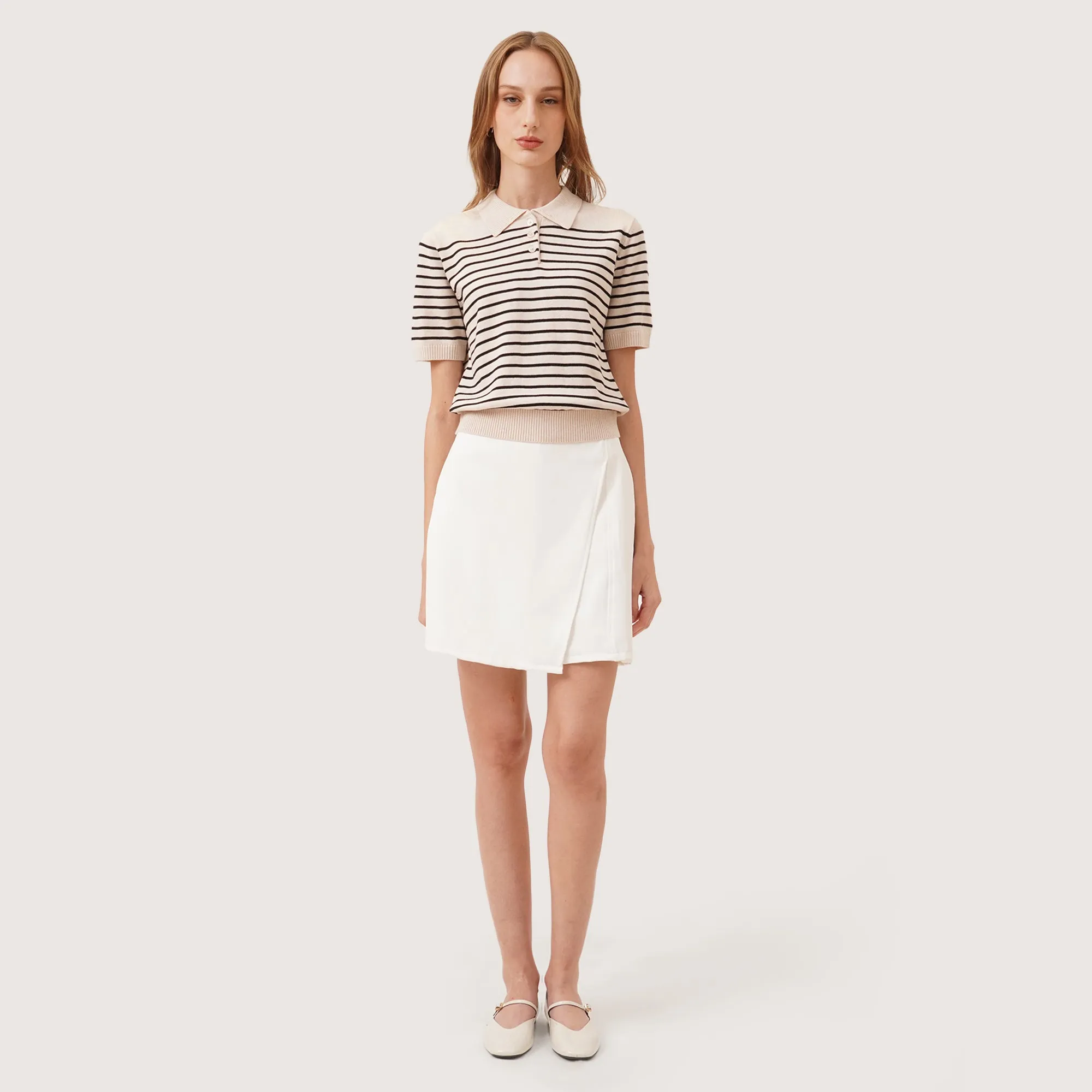 Striped Knit Polo