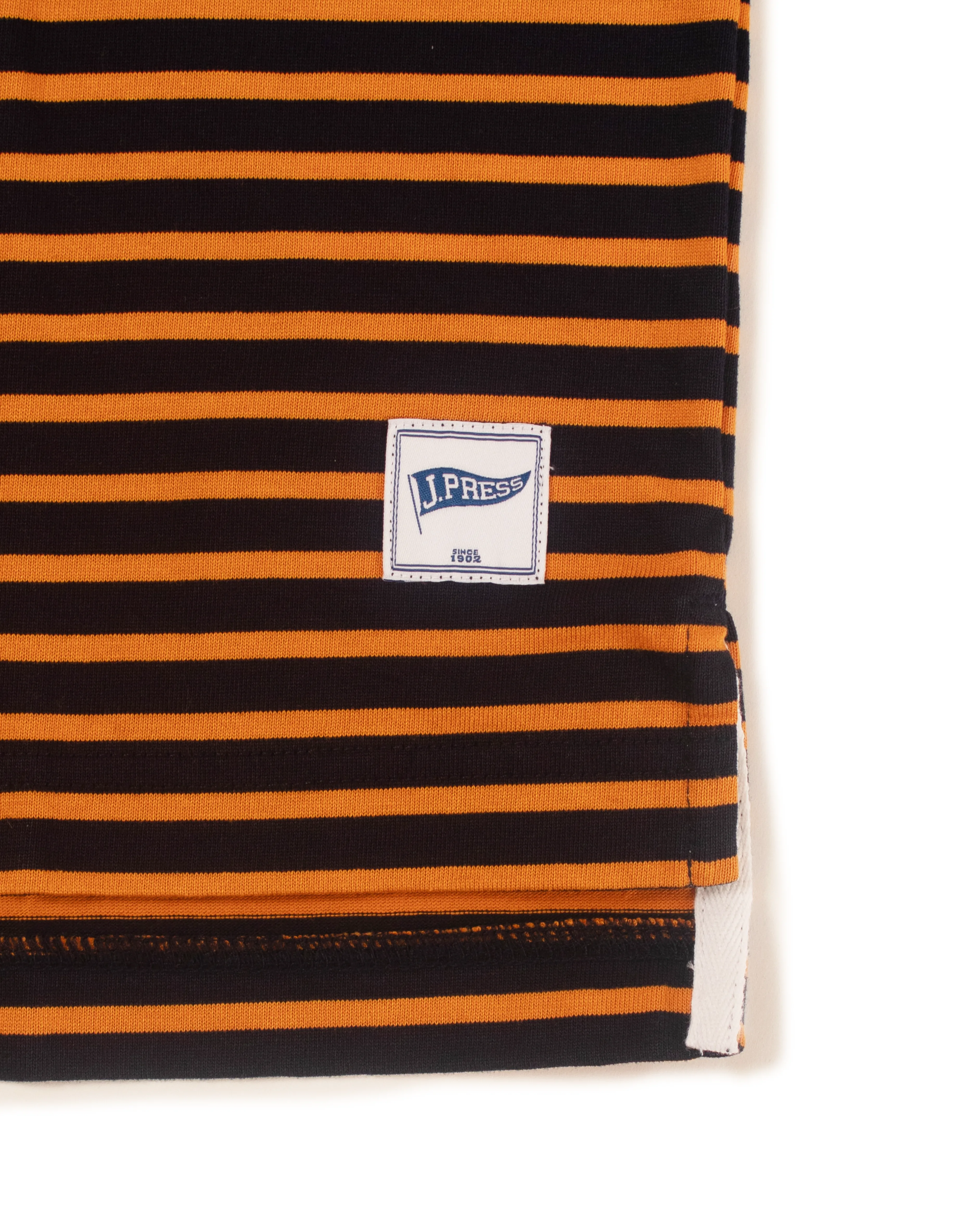 STRIPED RUGBY SHIRT - ORANGE/NAVY