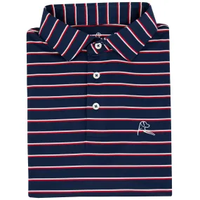 The Old Glory Stripe | Performance Polo | The Old Glory Stripe - Fleet Navy/Classic Red/White