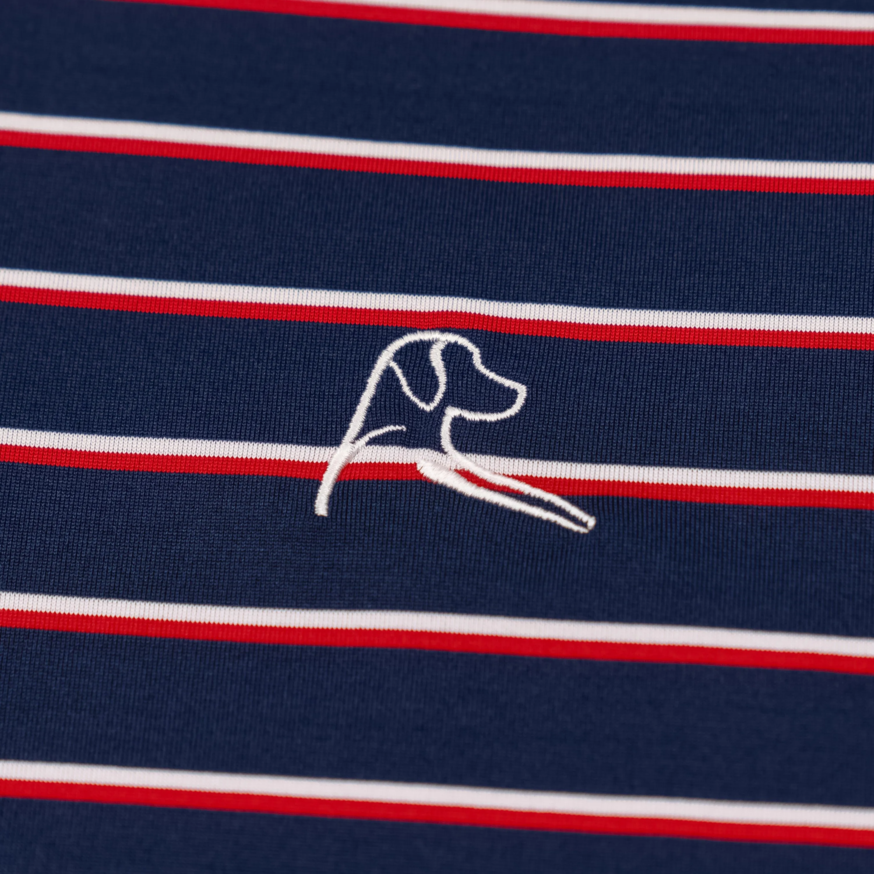 The Old Glory Stripe | Performance Polo | The Old Glory Stripe - Fleet Navy/Classic Red/White