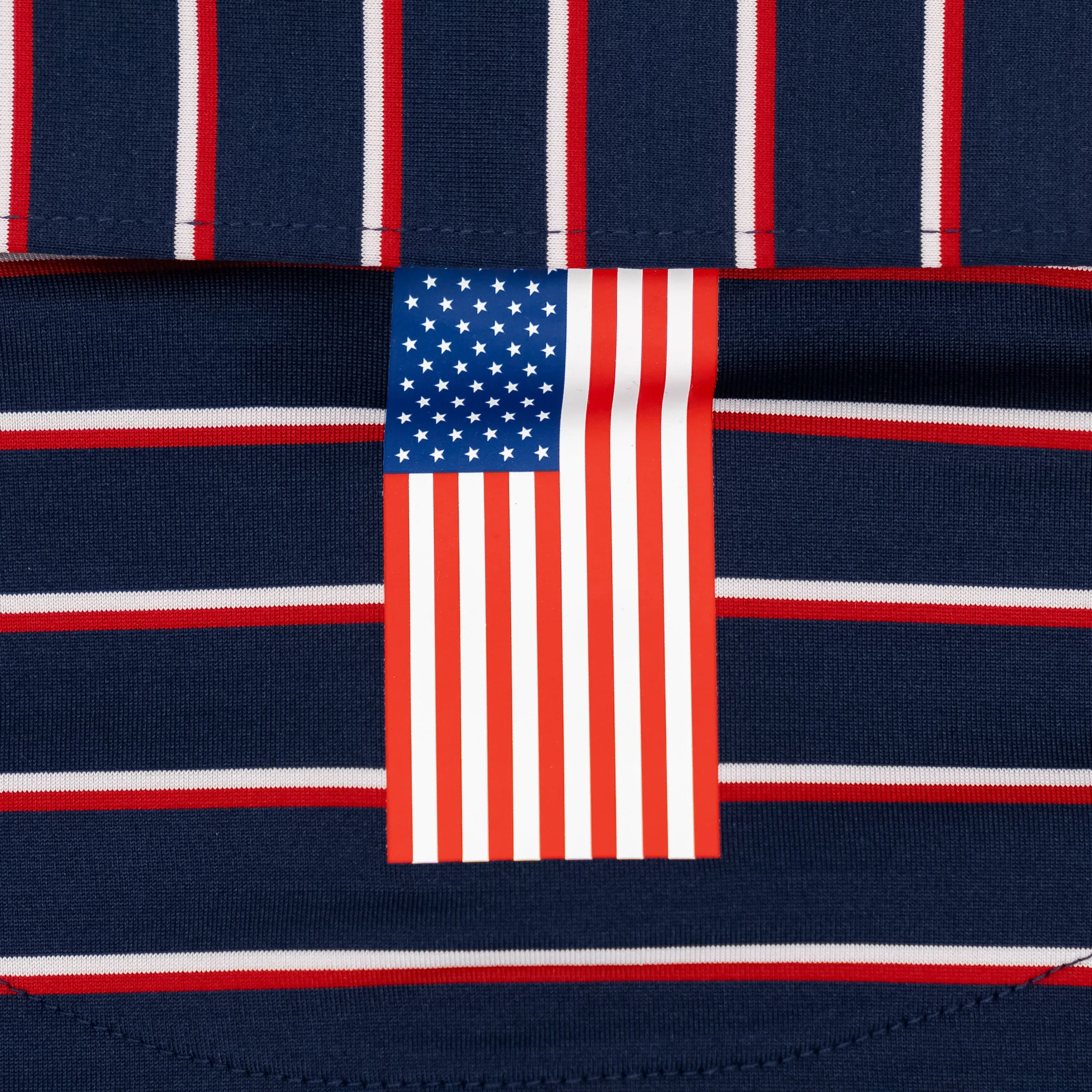 The Old Glory Stripe | Performance Polo | The Old Glory Stripe - Fleet Navy/Classic Red/White