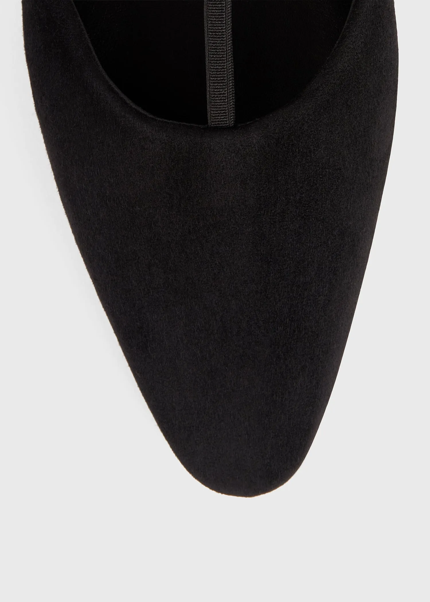 The Suede T-Strap Flat black