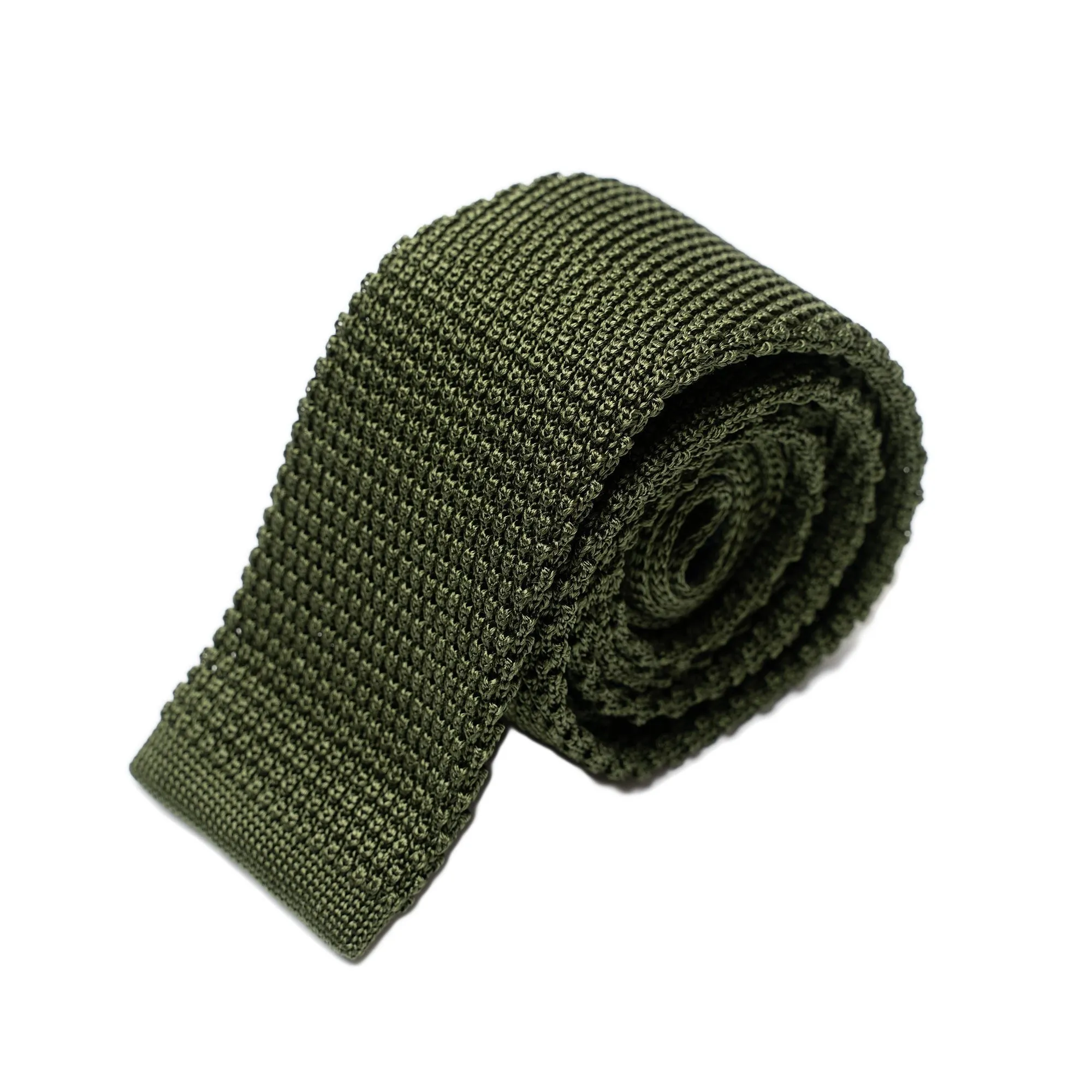 Ties - Olive Silk Knit