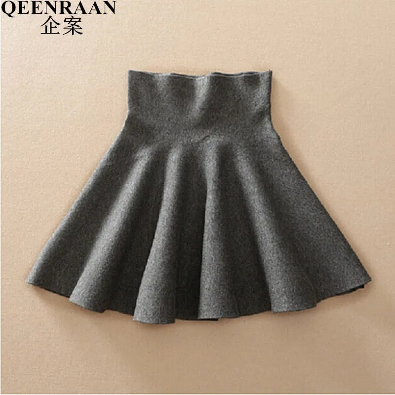 VenusFox Casual Elastic High Waist Knitted mini Skirts