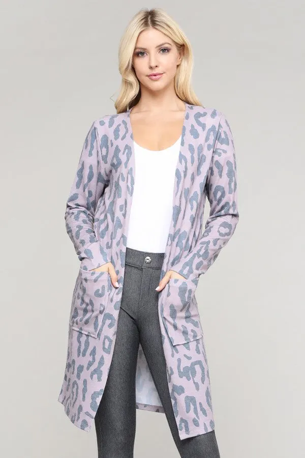 Wild for It Leopard Print Cardigan