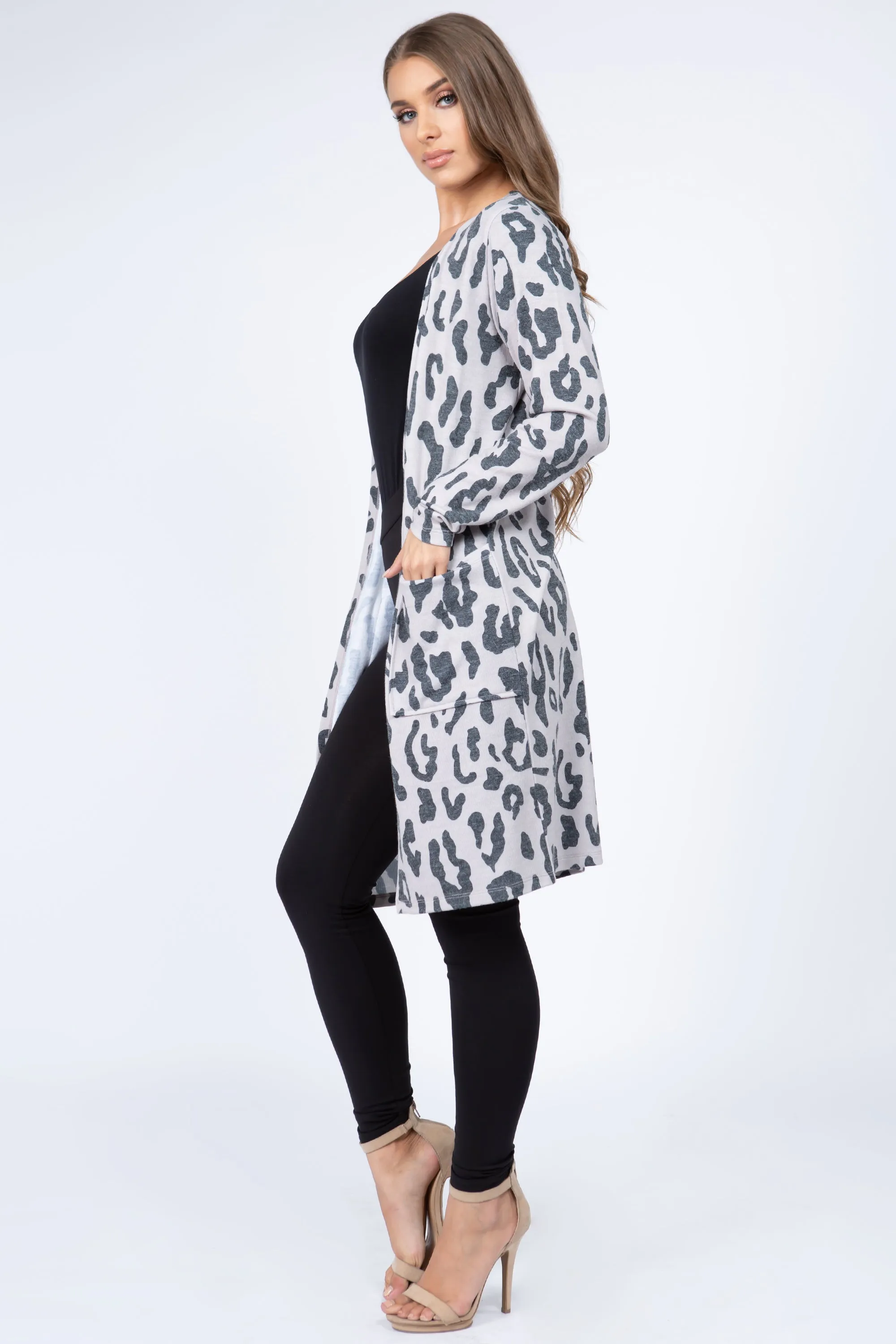 Wild for It Leopard Print Cardigan