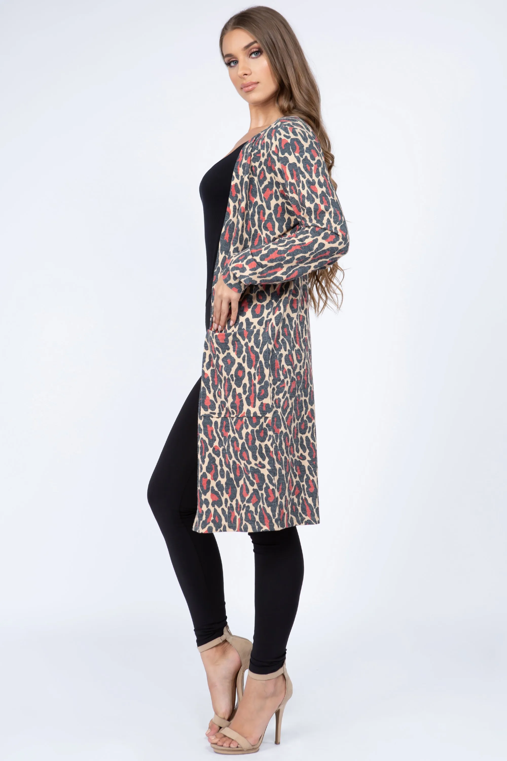 Wild for It Leopard Print Cardigan